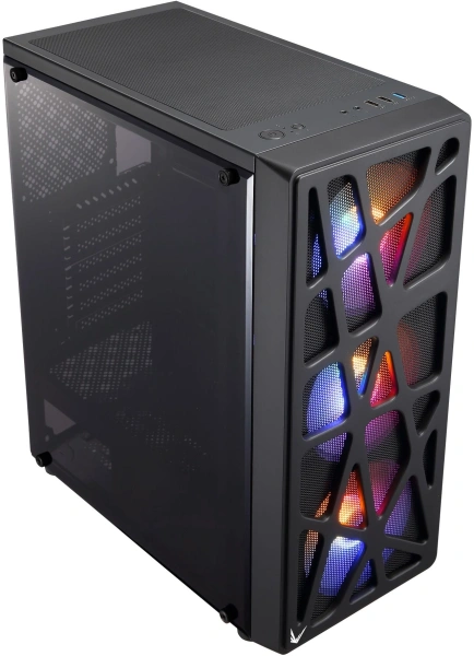 Корпус Formula Mana черный без БП ATX 4x120mm 2xUSB2.0 1xUSB3.0 audio bott PSU