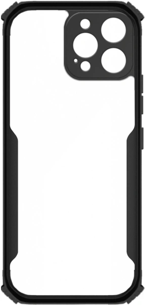Чехол (клип-кейс) BoraSCO для Apple iPhone 16 Pro Sky Case черный/прозрачный (74651)