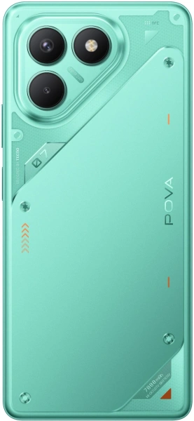 Смартфон Tecno Pova 7 Neo 256Gb 8Gb зеленый моноблок 3G 4G 2Sim 6.8" 1080x2460 Android 14 108Mpix 802.11 a/b/g/n/ac NFC GPS GSM900/1800 Protect FM