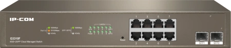 Коммутатор IP-Com G3310F (L2) 8x1Гбит/с 2xКомбо(1000BASE-T/SFP) 2SFP управляемый
