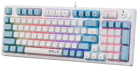 Клавиатура Defender GK-418 механическая белый USB Multimedia for gamer LED (45421) кабель 1.5м