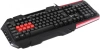 Клавиатура A4Tech B3590R механическая черный/красный USB Multimedia for gamer LED (подставка для запястий) (B3590R (BLACK+RED)) кабель 1.8м