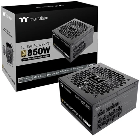 Блок питания Thermaltake ATX 850W Toughpower GT Gen.5 80+ gold (20+4pin) APFC 140mm fan 6xSATA Cab Manag RTL