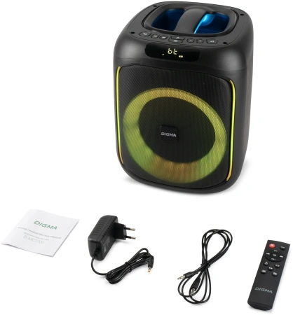 Минисистема Digma D-MC1700 черный 30Вт FM USB BT micro SD