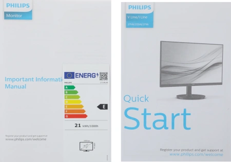 Монитор Philips 27" V Line 271V8LAB черный VA LED 1ms 16:9 HDMI M/M матовая 250cd 178гр/178гр 1920x1080 100Hz VGA FHD 3.74кг