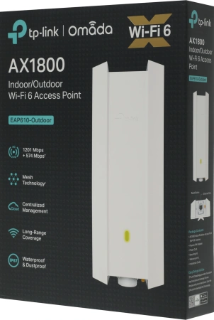 Точка доступа TP-Link EAP610-Outdoor AX1800 10/100/1000BASE-TX белый