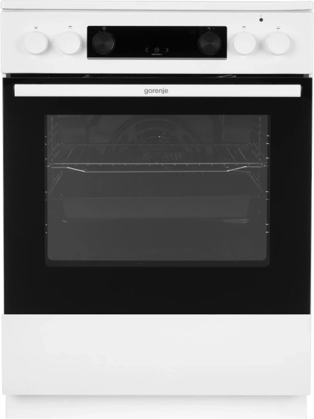 Плита Электрическая Gorenje GEC6C40WG белый стеклокерамика (без крышки)