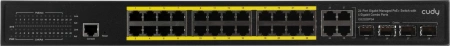 Коммутатор Cudy GS2028PS4-300W (L2) 28x1Гбит/с 4SFP 24PoE+ 300W управляемый