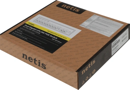 Коммутатор Netis P110GH (L2) 8x100Мбит/с 2x1Гбит/с 1SFP 8PoE 8PoE+ 120W неуправляемый