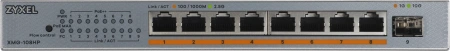 Коммутатор Zyxel XMG-108HP-EU0101F (L2) 8x2.5Гбит/с 1SFP+ 8PoE++ 100W неуправляемый