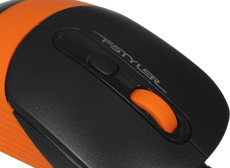 Мышь A4Tech Fstyler FM10 черный/оранжевый оптическая 1600dpi USB 4but (FM10 ORANGE)