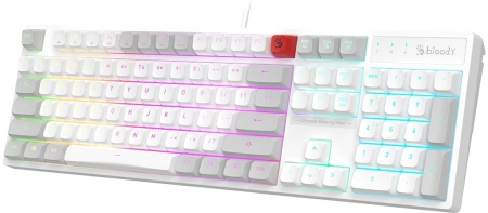 Клавиатура A4Tech Bloody B230N белый USB Multimedia for gamer LED (B230N)