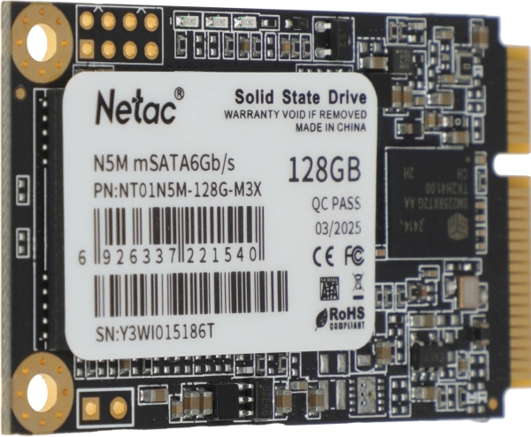 Накопитель SSD Netac SATA-III 128GB NT01N5M-128G-M3X N5M mSATA