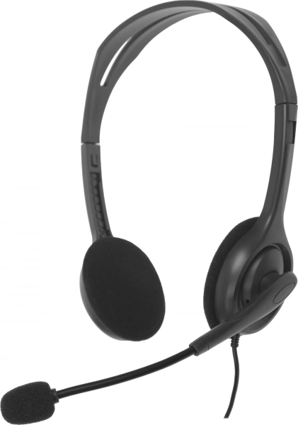 Наушники с микрофоном Logitech H110 серый 1.8м накладные оголовье (981-000271)