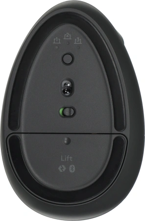 Мышь Logitech Lift графитовый оптическая 4000dpi silent беспров. BT/Radio USB для ноутбука 5but (910-006485)