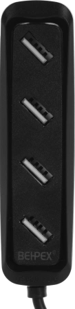 Разветвитель USB 2.0 BPH-1729 4порт. черный