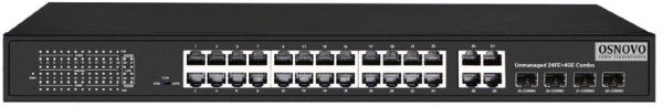 Коммутатор Osnovo SW-62444(400W) 24PoE 400W неуправляемый