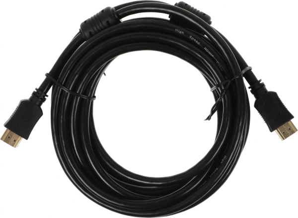 Кабель аудио-видео Buro BU-HDMI-v1.4-5M-FF HDMI (m)/HDMI (m) 5м. феррит.кольца позолоч.конт. черный
