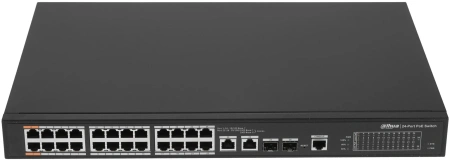 Коммутатор Dahua DH-PFS4226-24ET-240 (L2+) 24x100Мбит/с 2x1Гбит/с 2xКомбо(1000BASE-T/SFP) 22PoE+ 2PoE++ 240W управляемый