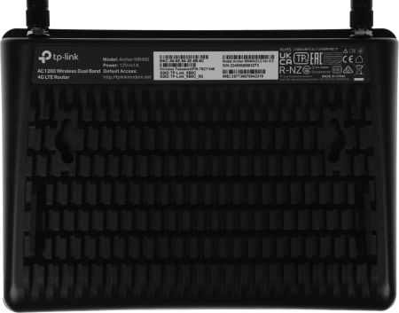 Роутер беспроводной TP-Link Archer MR400 AC1200 10/100BASE-TX черный