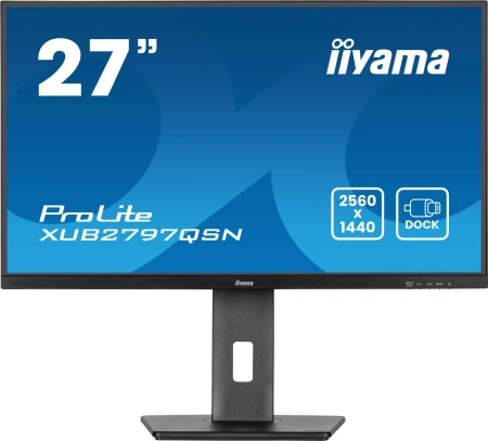 Монитор Iiyama 27" ProLite XUB2797QSN-B2 черный IPS LED 16:9 HDMI M/M матовая HAS Piv 1300:1 300cd 178гр/178гр 2560x1440 100Hz DP Quad HD 2K (1440p) USB 6.1кг