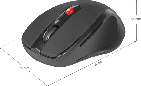 Мышь Defender Ultra MM-315 черный оптическая 1600dpi беспров. USB 5but (52315)