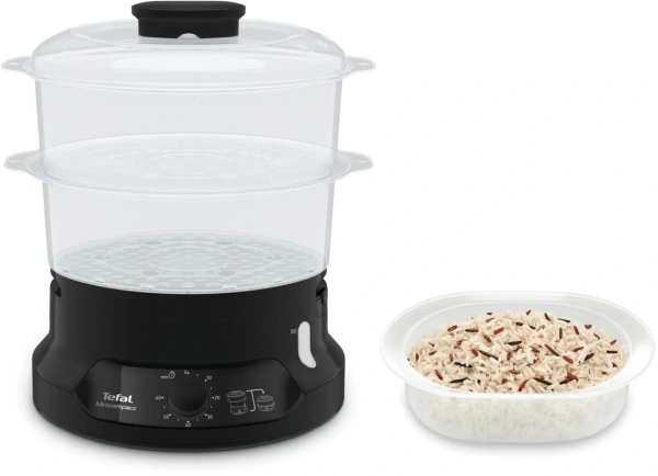 Пароварка Tefal VC139810 2ярус. 800Вт черный