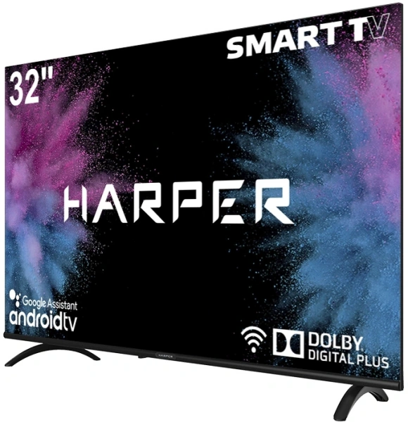 Телевизор LED Harper 32" 32R720TS Android TV черный HD 60Hz DVB-T DVB-T2 DVB-C DVB-C2 DVB-S DVB-S2 USB WiFi Smart TV