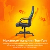 Кресло игровое Zombie RUNNER черный/зеленый экокожа крестов. пластик