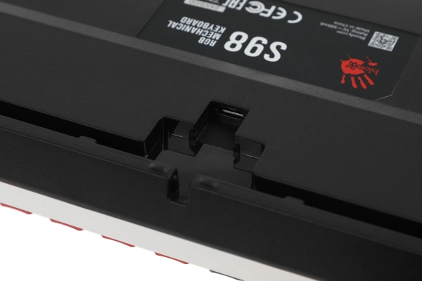 Клавиатура A4Tech S98 Sports механическая синий/белый USB for gamer LED (S98 SPORTS NAVY BLMS RED PLUS) кабель 1.8м