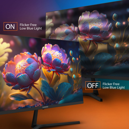 Монитор SunWind 27" SM-27FI221 черный IPS LED 16:9 HDMI M/M матовая 300cd 178гр/178гр 1920x1080 100Hz G-Sync VGA DP FHD 4.3кг