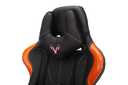 Кресло игровое Zombie VIKING 5 AERO черный/оранжевый экокожа с подголов. крестов. пластик