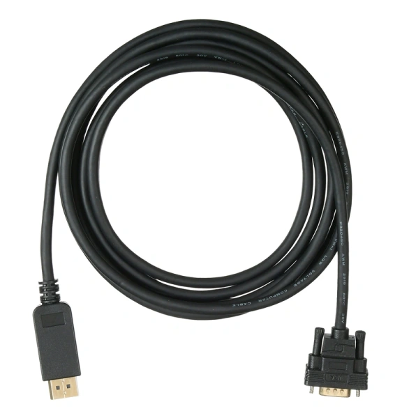 Кабель аудио-видео Buro 1.1v DisplayPort (m)/VGA (m) 3м. позолоч.конт. черный (BHP DPP_VGA-3)