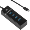 Разветвитель USB-C Digma DHUB-4USB-C-3.0 4порт. черный