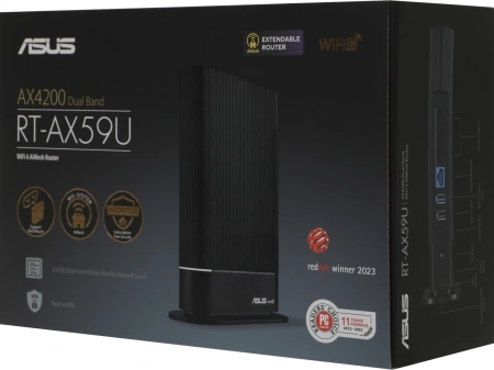 Роутер беспроводной Asus RT-AX59U AX4200 10/100/1000BASE-TX черный