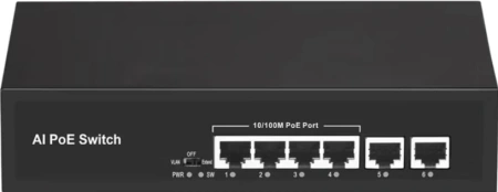 Коммутатор Falcon Eye FE-4FPF2 00-00330351 (L2) 4x100Мбит/с 2x1Гбит/с 4PoE 48W неуправляемый