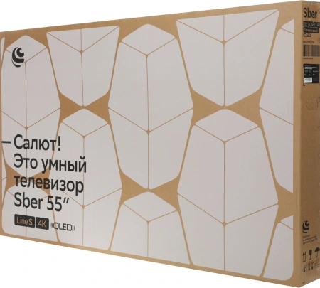 Телевизор QLED Sber 55" SDX-55UQ5235 Салют ТВ Frameless темно-серый 4K Ultra HD 60Hz DVB-T DVB-T2 DVB-C DVB-S DVB-S2 USB WiFi Smart TV
