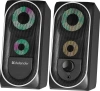 Колонки Defender Solar 2 2.0 черный 8Вт портативные