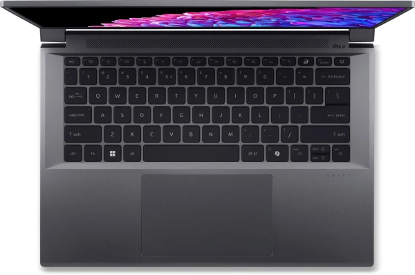 Ноутбук Acer Swift X 14 SFX14-72G-76LG Core Ultra 7 155H 16Gb SSD1Tb NVIDIA GeForce RTX4060 8Gb 14.5" OLED WQXGA+ (2880x1800) без ОС metall WiFi BT Cam (NX.KR8CD.001)