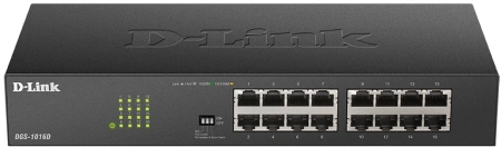 Коммутатор D-Link DGS-1016D DGS-1016D/J1A (L2) 16x1Гбит/с неуправляемый