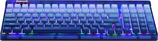 Клавиатура Redragon Garen Pro механическая синий USB беспроводная BT/Radio Multimedia for gamer LED (71745) кабель 1.5м