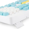 Клавиатура Оклик K951X механическая белый USB Multimedia for gamer LED (подставка для запястий) (1901079) кабель 1.8м