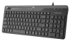 Клавиатура A4Tech FK25 черный/серый USB slim (FK25 BLACK) кабель 1.5м