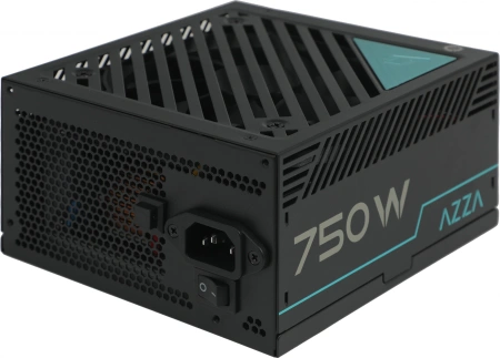 Блок питания Azza ATX 750W PSAZ-750G 80+ gold (20+4pin) APFC 120mm fan 6xSATA Cab Manag RTL