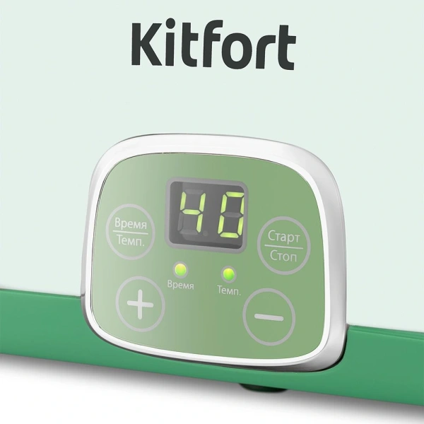 Йогуртница Kitfort КТ-6039 20Вт 8б. 180мл упр.:электрон. зеленый