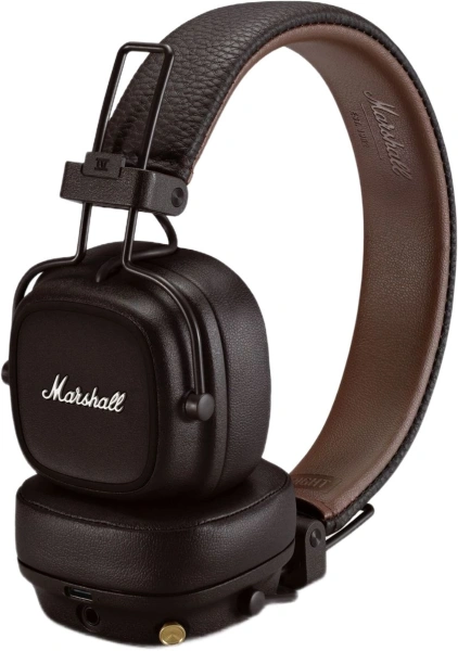 Гарнитура накладные Marshall Major IV коричневый беспроводные bluetooth оголовье (MAJOR IV BROWN)