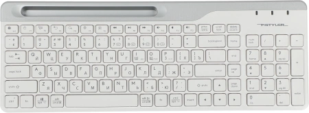 Клавиатура A4Tech FBK25 белый/серый USB беспроводная BT/Radio slim Multimedia (FBK25 WHITE)