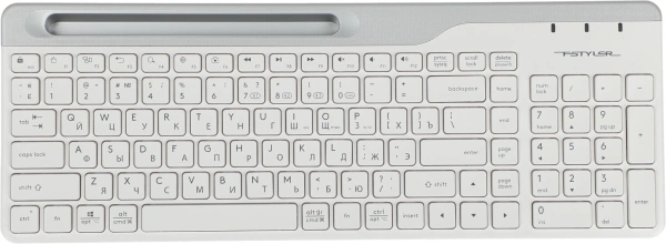 Клавиатура A4Tech FBK25 белый/серый USB беспроводная BT/Radio slim Multimedia (FBK25 WHITE)