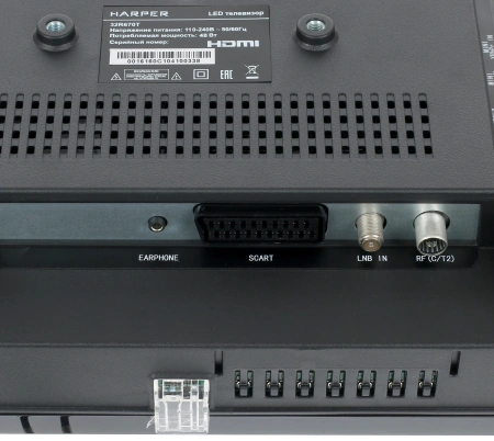 Телевизор LED Harper 32" 32R670T черный HD 60Hz DVB-T DVB-T2 DVB-C USB