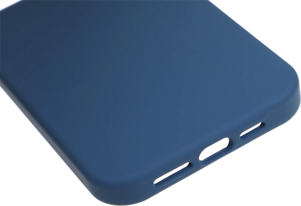 Чехол (клип-кейс) Deppa для Apple iPhone 15 Pro Max Liquid Silicone синий